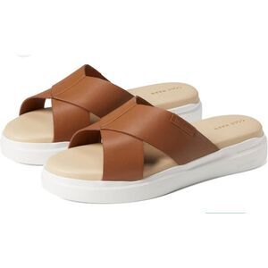 Cole Haan Sandals Womens Size 8.5B Grandpro Rally Criss Cross Slip On Slides